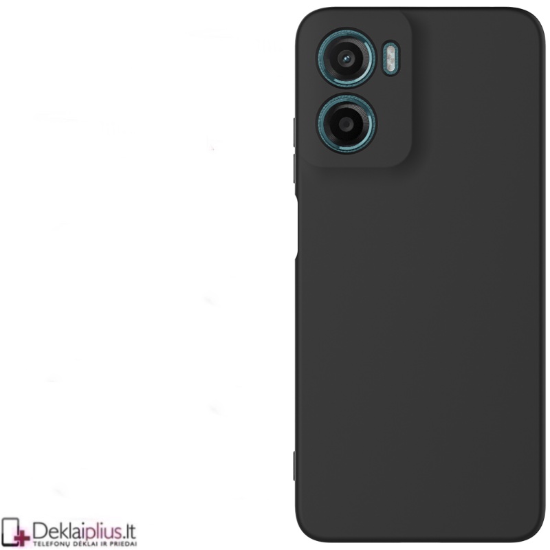 Silikoninis ploniausias dėklas su kameros apsauga - juodas (Motorola Moto G06/Moto G06 Power) Silikoninis ploniausias dėklas su kameros apsauga - juodas (Motorola Moto G06/Moto G06 Power)